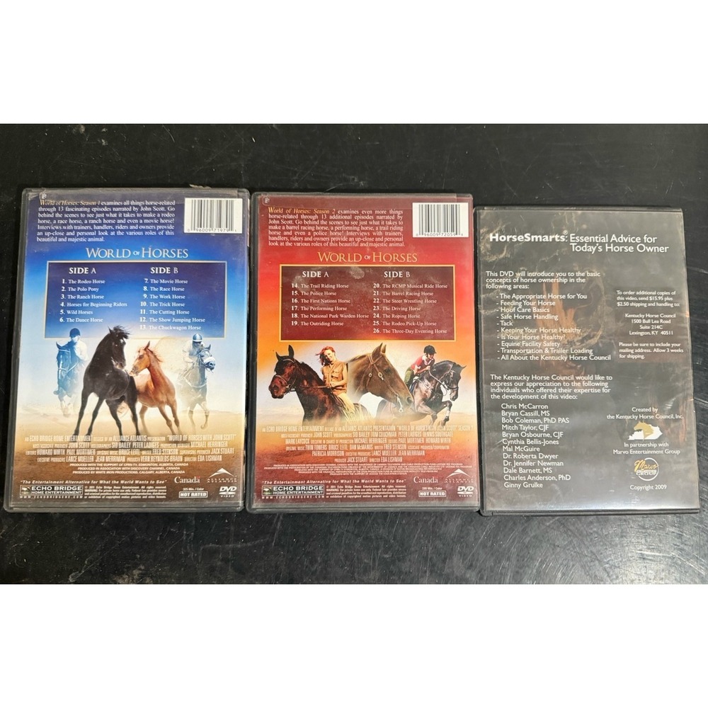 "World of Horses" Season 1 & 2 + Horse Owner Advice DVD Lot of 3 - Picture 2 of 2